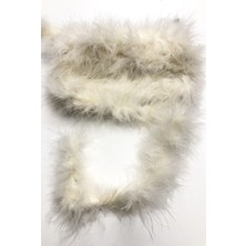 Hayalperest Boncuk Krem Tilki Tüyü Kalın 1 mt