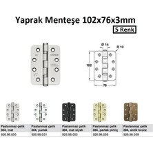 Hafele Yaprak Menteşe F Siyah 102X76X3MM