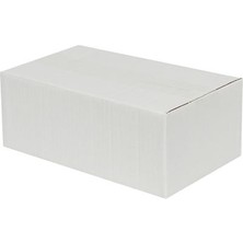 Kolici 20x15x10cm Tek Oluklu Koli -Beyaz 10'lu