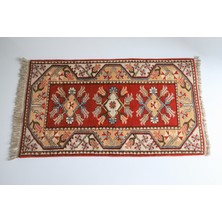 Milas El Dokuma Halı Kilim Halı El Dokuma Ada Milas Motifi 85X140 Çeyrek Kök Boya Halı