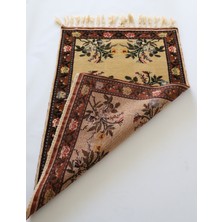 Milas El Dokuma Halı Kilim Halı El Dokuma Kök Noya Çiçek Desenli Kaneviçe Motifii 90X135 Ebatlı Halı