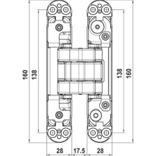 Hafele Cdh 80K Gizli Menteşe Mat Siyah 100KG