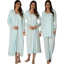 Hamile Çarşısı Effort Su Yeşili 4 Lü Lohusa Set 2405