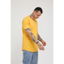 Rocqerx Yandan Yırtmaçlı Basic  T-Shirt R-5167