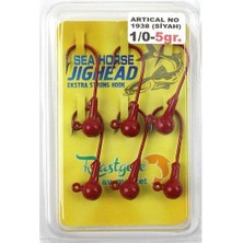 Sea Horse Jighead 1/0 5 gr 1938 Bln Kırmızı 6 Pcs