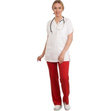 Fbc Tekstil V Yaka Doktor Önlüğü Eczacı Önlüğü Laborant Önlüğü Hemşire Önlüğü Estetisyen Önlüğü Beyaz Kısa Kol Kadın Önlük