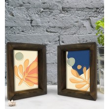 Bk Gift Dekoratif 2'li Doğal Masif Ahşap Çerçeve 15X20CM-41