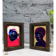 Bk Gift Dekoratif 2'li Doğal Masif Ahşap Çerçeve 15X20CM-10