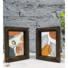 Bk Gift Dekoratif 2'li Doğal Masif Ahşap Çerçeve 15X20CM-7