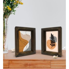 Bk Gift Dekoratif 2'li Doğal Masif Ahşap Çerçeve 15X20CM-19