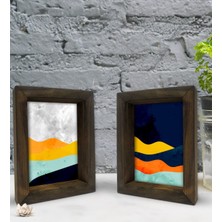 Bk Gift Dekoratif 2'li Doğal Masif Ahşap Çerçeve 15X20CM-17
