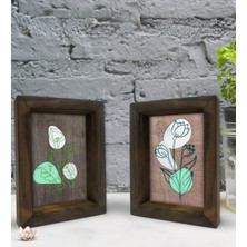 Bk Gift Dekoratif 2'li Doğal Masif Ahşap Çerçeve 15X20CM-79