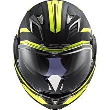 LS2 Valiant 2 Revo Mat Siyah-Neon Sari Kask