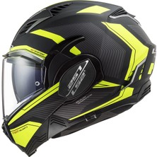 LS2 Valiant 2 Revo Mat Siyah-Neon Sari Kask