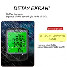 Sunding Bisiklet Km Hız Sayacı LED Ekran Hız Göstergesi - Su Geçirmez