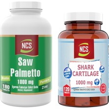 Ncs Saw Palmetto 1000 Mg 180 Tablet Çinko Complex & Shark Cartilage Demir Vitamin D3 1000 Mg 120 Tablet