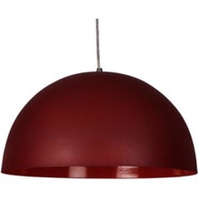 Rys Tasarım Retro Bordo Içi Bordo Metal Sarkıt Avize 40 cm