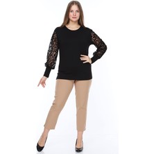 Modayız Flok Kol Büyük Beden Bluz 18A-0848