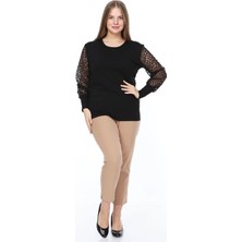 Modayız File Kol Büyük Beden Bluz 4B-0846