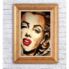 Dekorme Çerçeveli Paspartolu Marilyn Monroe  Kanvas Tablo