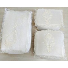 Dilex 3'lü Hurç Set Çeyizlik Bohça Gelin Bohçası Damat Bohçası Kadife