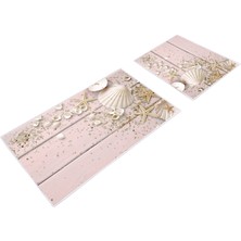 Dekoreko Yıkanabilir Kaydırmaz Paspas Seti Klozet Takımı 1880 Desen 2