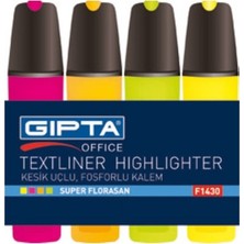 Gıpta F1430 Fosforlu Markor 4 Renk Set