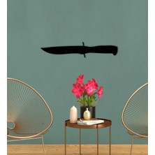 Bk Gift Bıçak Tasarımlı Ahşap Duvar Süsü-1