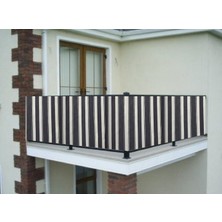 Ceylan Home Balkon Demiri Perdesi  Bağcıklı 550 x 80 Gri Beyaz