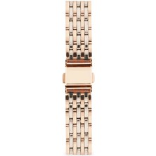 Oqqo Minimal Kare Rose Kasa Rose-Gümüş Kordon Kadın Saati