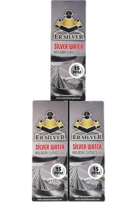 Er Silver Kolloidal Gümüş Suyu 15 Ppm (3 Al 2 Öde)