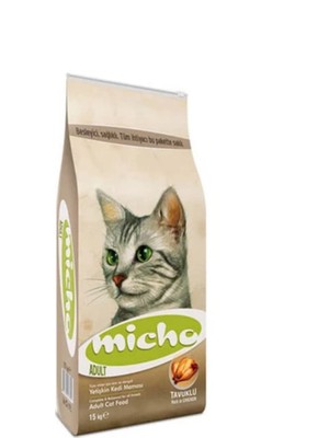 Micho Adult Cat Tavuklu (Hamsi ve Pirinç Eşliğinde) Yetişkin Kedi Maması 15 Kg.