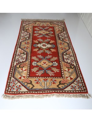 Milas El Dokuma Halı Kilim Halı El Dokuma Ada Milas Motifi 85X140 Çeyrek Kök Boya Halı