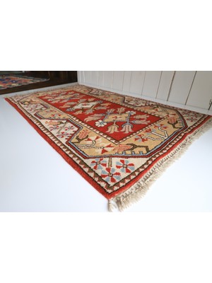 Milas El Dokuma Halı Kilim Halı El Dokuma Ada Milas Motifi 85X140 Çeyrek Kök Boya Halı