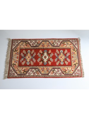 Milas El Dokuma Halı Kilim Halı El Dokuma Ada Milas Motifi 85X140 Çeyrek Kök Boya Halı