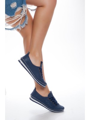 Tarçın Deri Günlük Kadın Babet Ayakkabı TRC116-0061