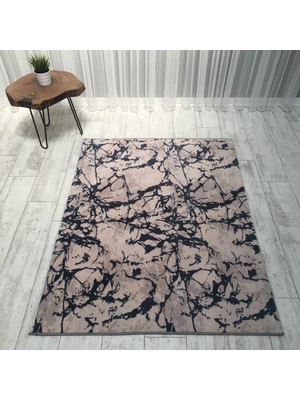 Payidar Halı Yıkanabilir Kaymaz Taban Desen 040 Mavi 120 x 170 cm Dijital Baskı Halı