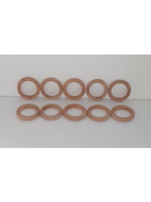 Kırtkırt Ahşap Waldorf Montessori Halka Ham Boyasız 10'lu Set Kırtkırt Ahşap