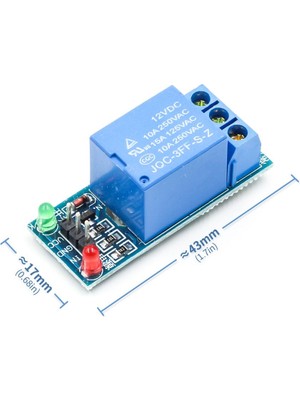 Sanec Tek Kanallı 12V Röle Modülü Tekli Röle Kartı 1 Kanal Arduino