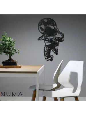 Numa Concept Astronot Uzay Mdf Duvar Dekorasyon Lazer Kesim 50x30 Cm