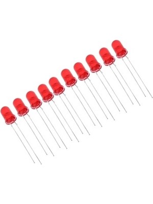 Arduino 10 Adet 5 mm Kırmızı LED Parlak Işık Özelliği ile Elektronik Projeler İçin Uygun
