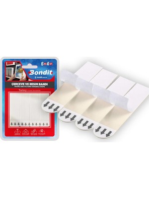 Bondit Cırtlı Resim Çerçeve Asma Bandı 4\'lü