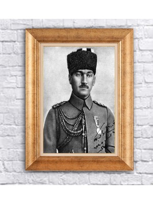 Dekorme Çerçeveli Atatürk Kanvas Tablo