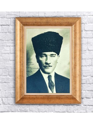 Dekorme Çerçeveli Atatürk Kanvas Tablo