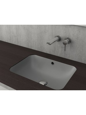 Bocchi Scala Tezgahaltı Lavabo 55 cm Mat Gri 1006-006-0125