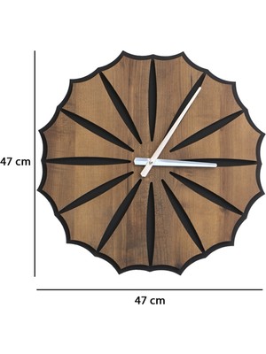 Hobimax Dekoratif Lüx, Büyük Boy Ahşap Duvar Saati