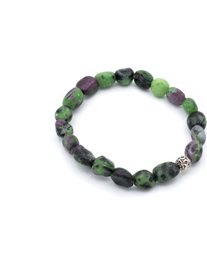 Murty99 Hakiki Amorf Kesim Doğal Anyolit Taşı Bileklik 1.kalite 001