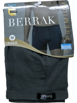 Berrak 10 Adet Füme Renk Ince Kemerli Modal Boxer