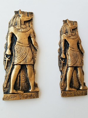 Gökçen Hobi Anubis Ölüm Tanrısı Antik Mısır Biblo Set 23X8 cm