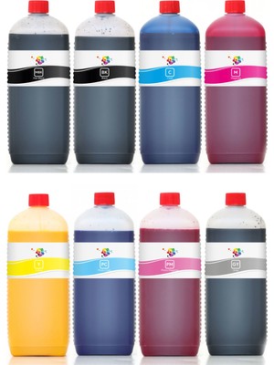 Qc Canon Lucia Pro Mürekkep 8 Renk Qc Pro Serisi 1000ML Pro Set 8 Renk